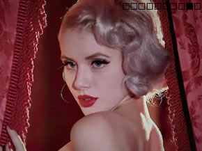 Blonde vintage babe Mosh. Dances for you!