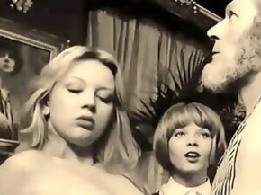 Russian retro threesome sex scene